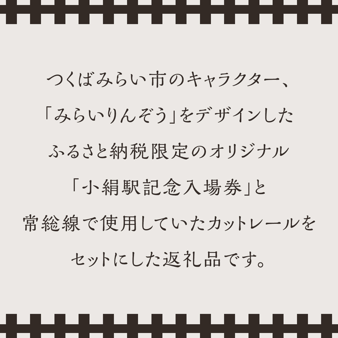 「 小絹駅 」 記念入場券 ・ カットレール セット 鉄道 関東