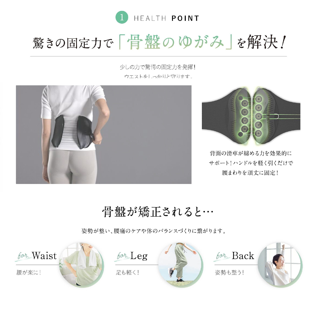 WAVE WAVE LUMBER BELT 産後ケア 骨盤ケア 姿勢矯正 骨盤ベルト 体