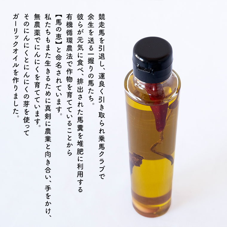 【 馬の恵 】 ガーリックオリーブオイル 200mL×1本 ガーリッ
