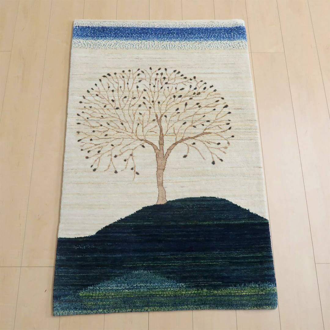 【限定1品】ギャッベ ルリバフ 123×78cm 手織り 最高級 天然 