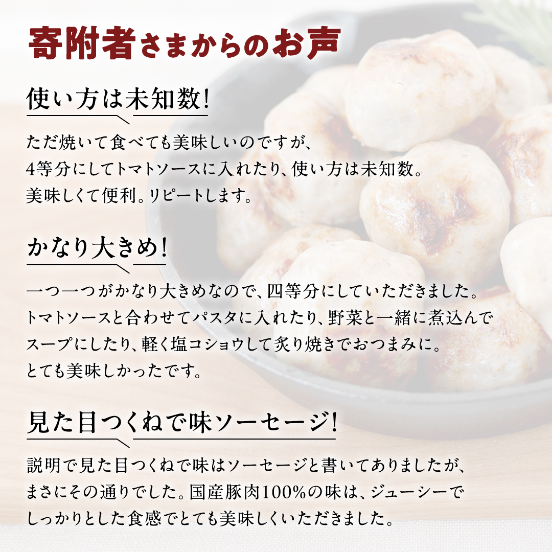 国産 豚 ソーセージ 職人が作る つくね 【 卵 パン粉 片栗粉