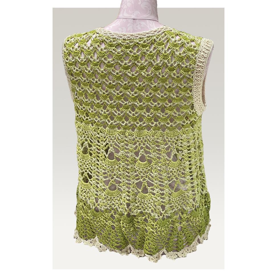 【 限定 1品 】【 ハンドメイド 】クロッシェチュニック 緑 