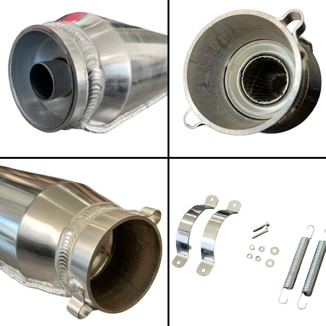 モナカサイレンサー 60.5π バイク用 バイク パーツ 部品 マ