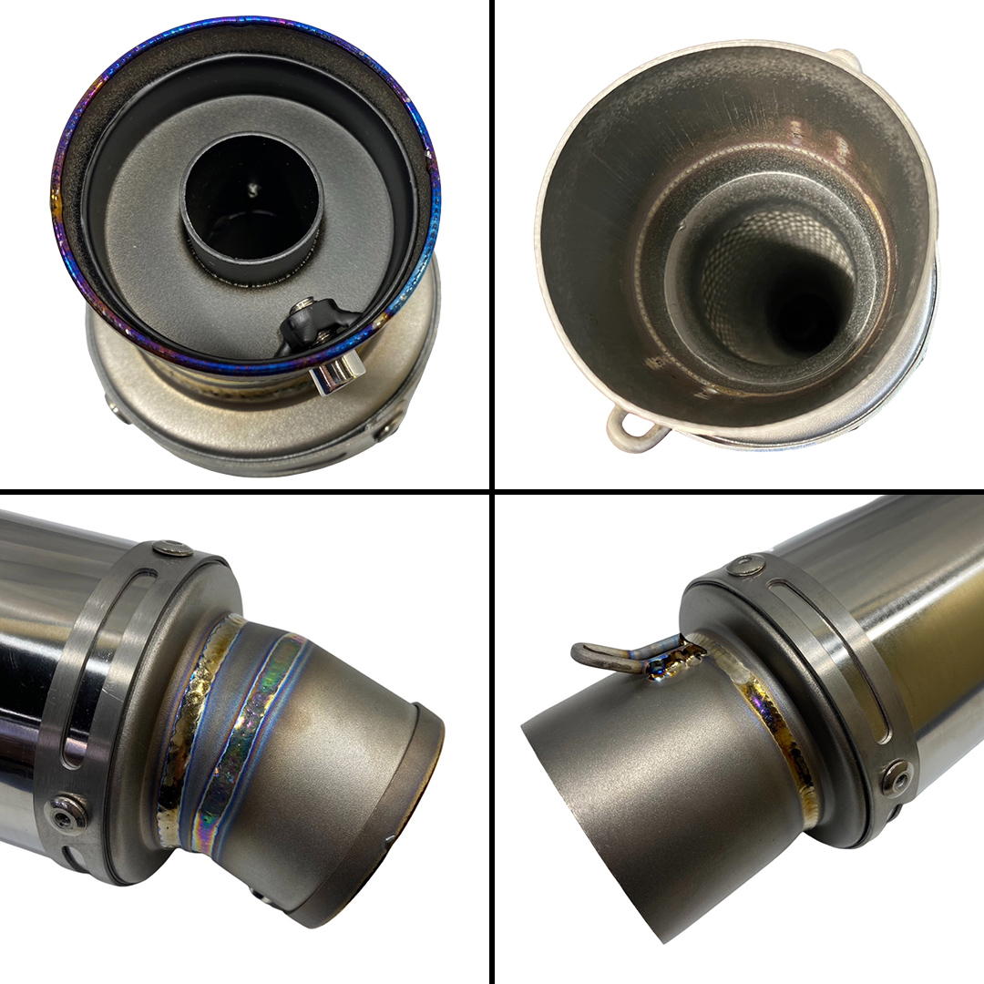 チタンサイレンサー 60.5π ロング バイク パーツ 部品 マフ