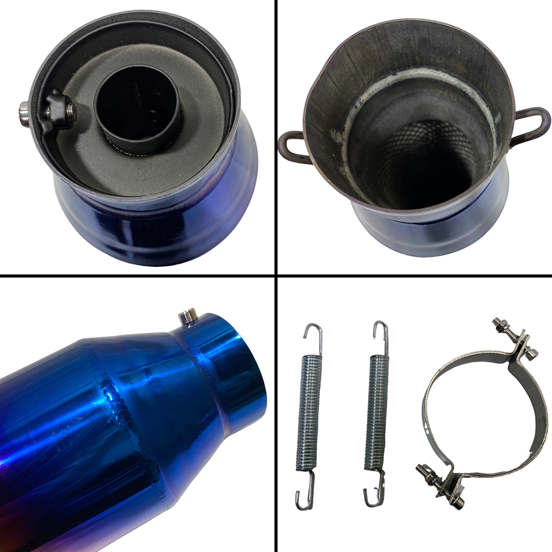 チタンサイレンサー（樽型） 60.5π ブルーグラデーション 