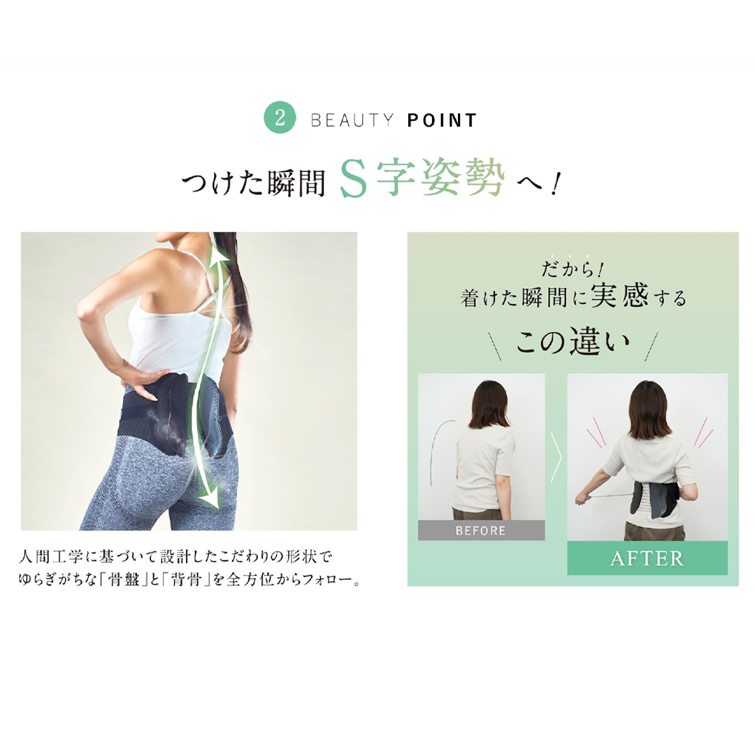 WAVE WAVE LUMBER BELT 産後ケア 骨盤ケア 姿勢矯正 骨盤ベルト 体