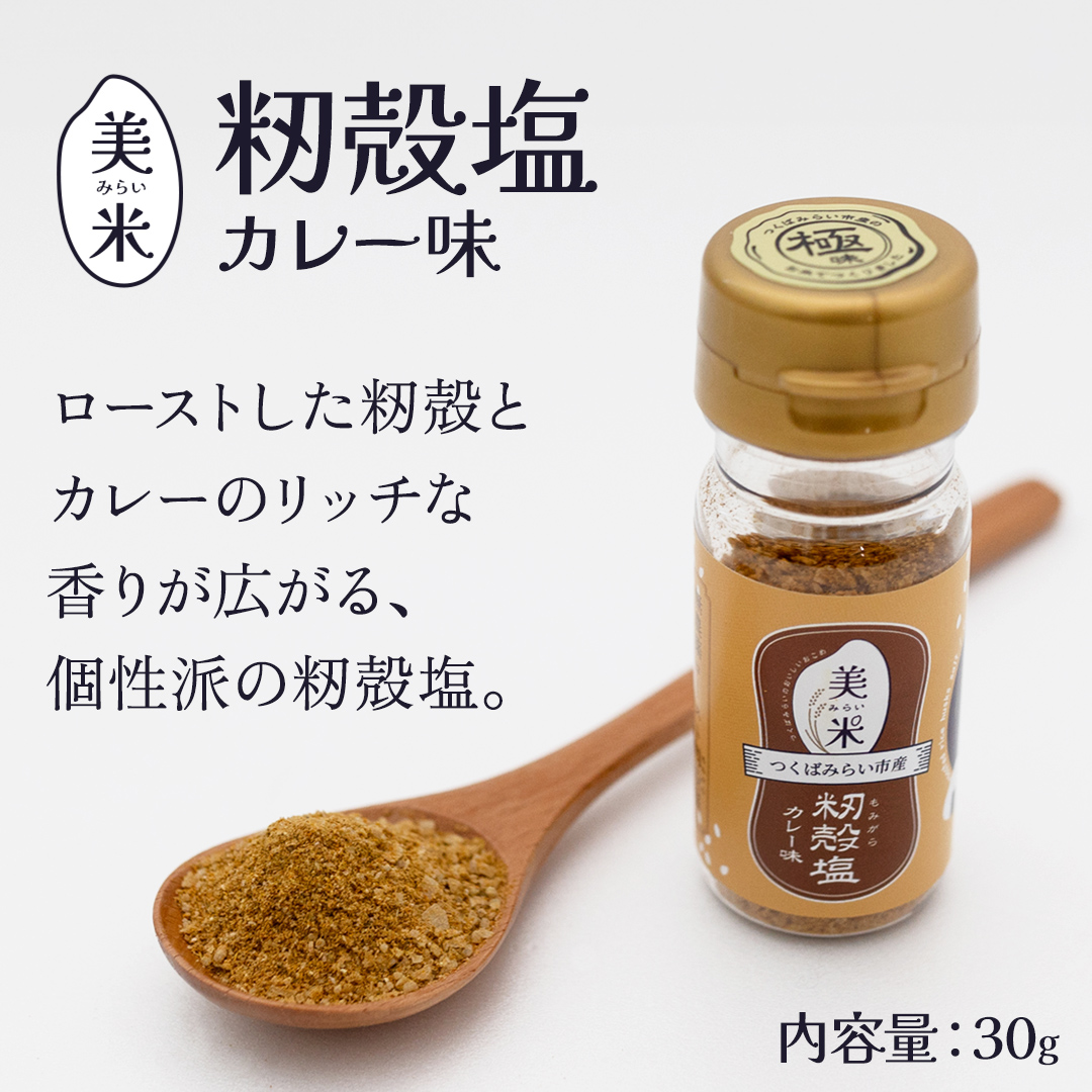 金の恵み米塩 美米～みらい～ 塩３種セット（米塩・籾殻塩