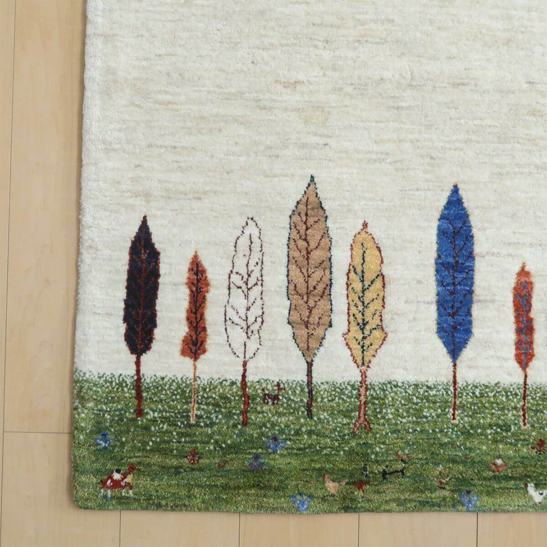 【限定1品】ギャッベ ルリバフ 125×81cm 手織り 最高級 天然 