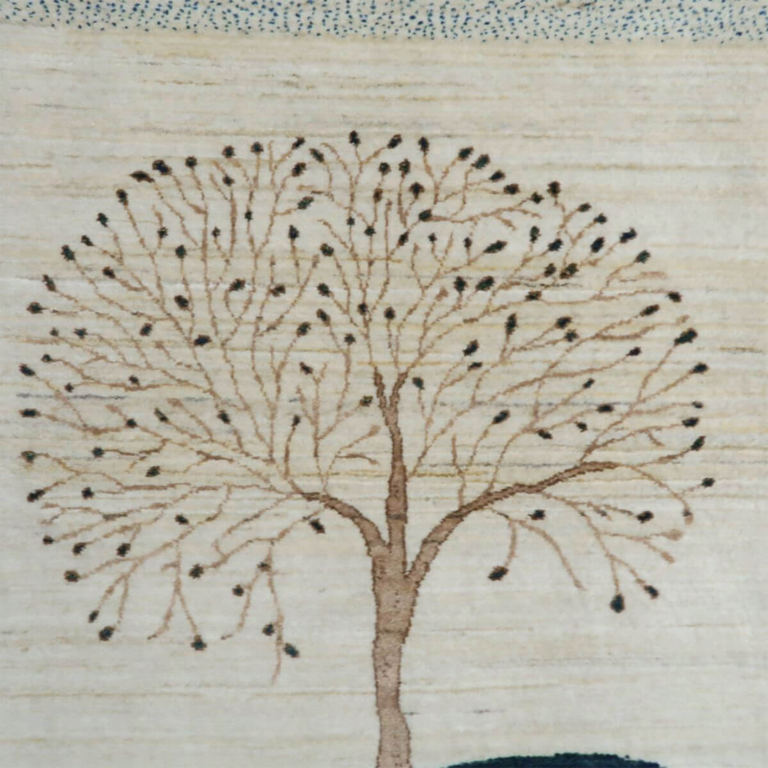 【限定1品】ギャッベ ルリバフ 123×78cm 手織り 最高級 天然 