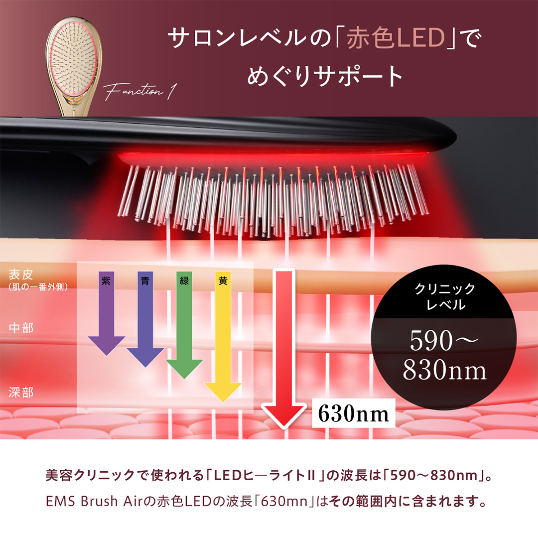 WAVEWAVE EMS Brush Air クッションブラシ ホワイト EMS ブラシ ク
