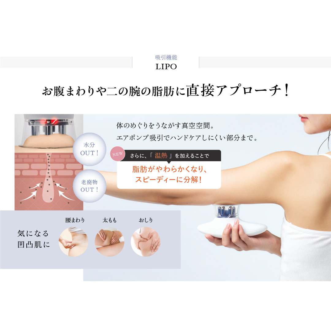 【ギフト対応可】WAVE WAVE EMS Slim Esthe Plus 吸引 温熱 LED ダイ