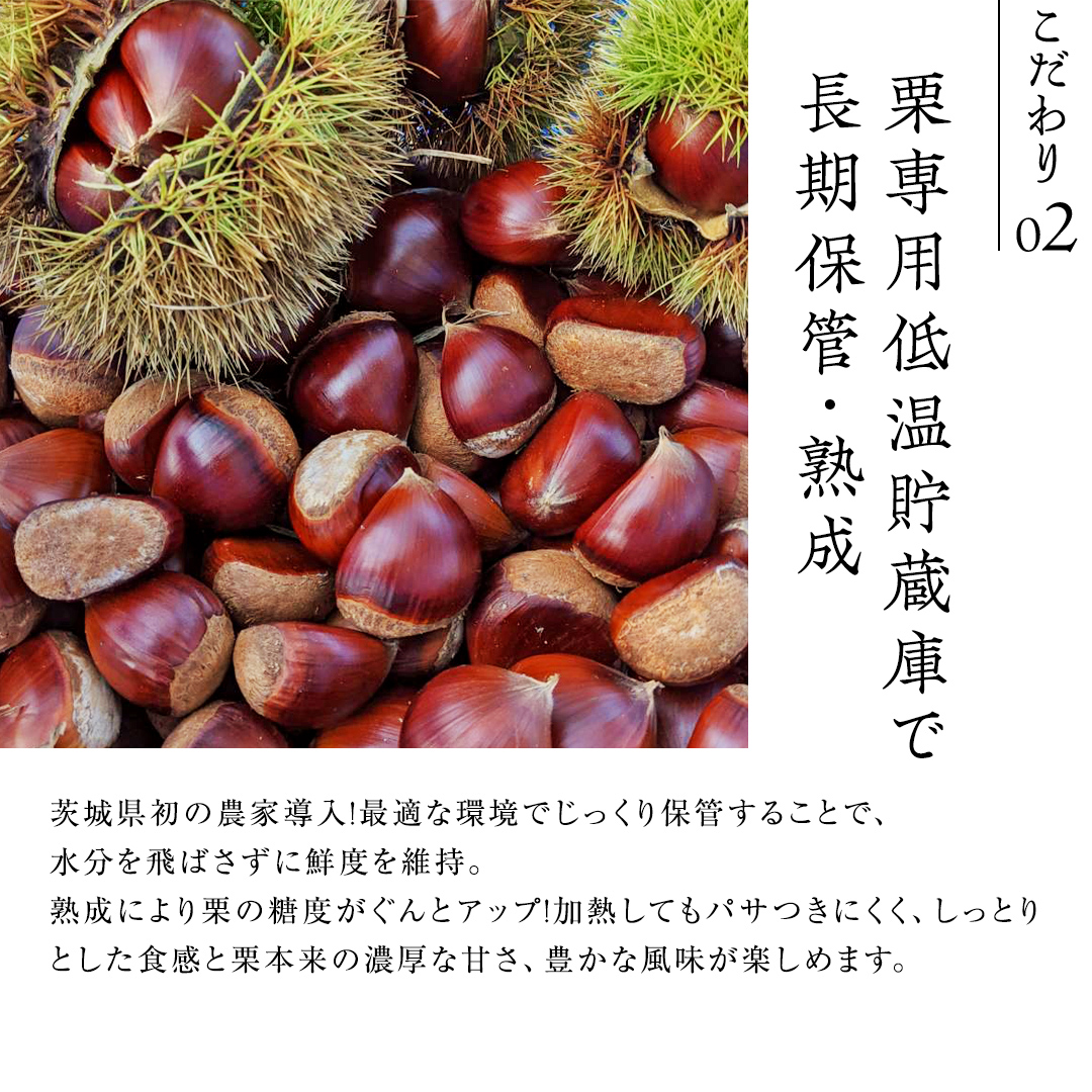 熟成で糖度の上がった 粗むき栗 600g (200g × 3) ( 冷凍真空包