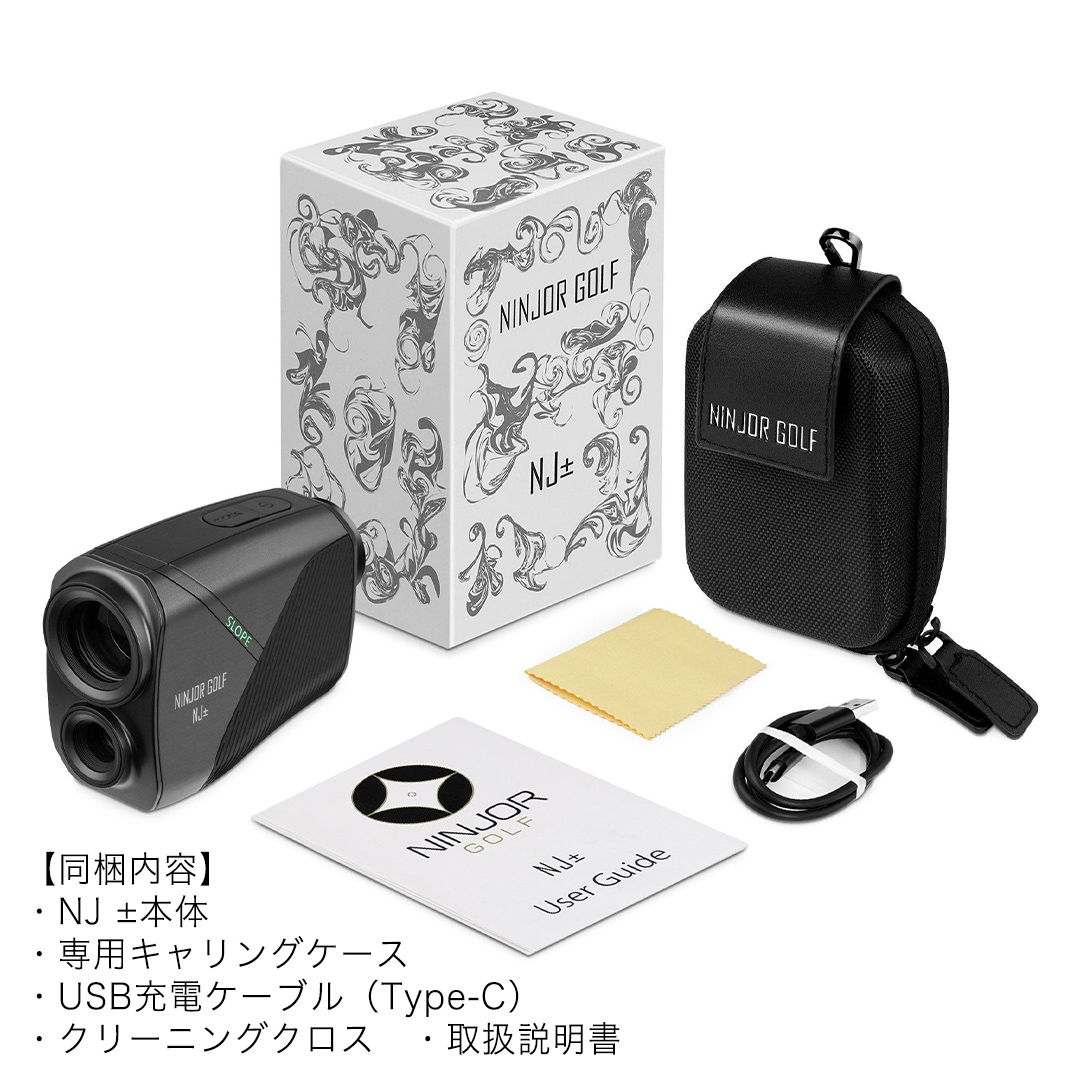 NJ ± (ブラック) ゴルフ 距離計 レーザー距離計 小型 コンパ