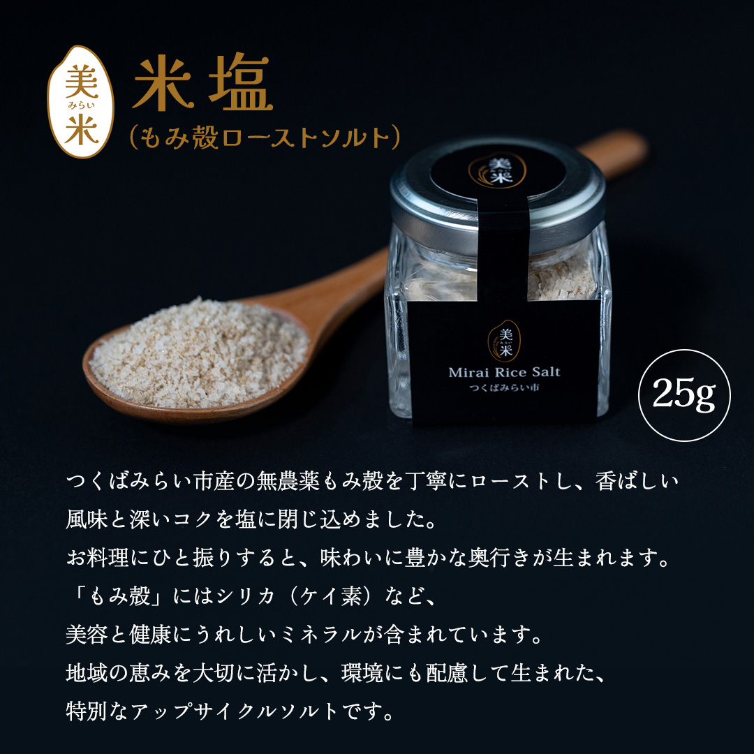 金の恵み米塩 美米～みらい～ ホワイト＆ブラックソルトセ