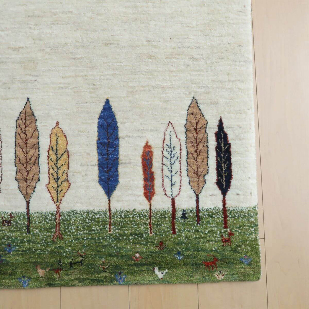 【限定1品】ギャッベ ルリバフ 125×81cm 手織り 最高級 天然 