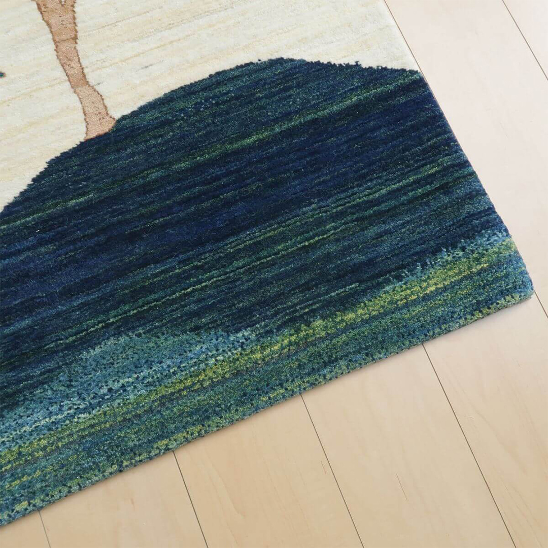 【限定1品】ギャッベ ルリバフ 123×78cm 手織り 最高級 天然 