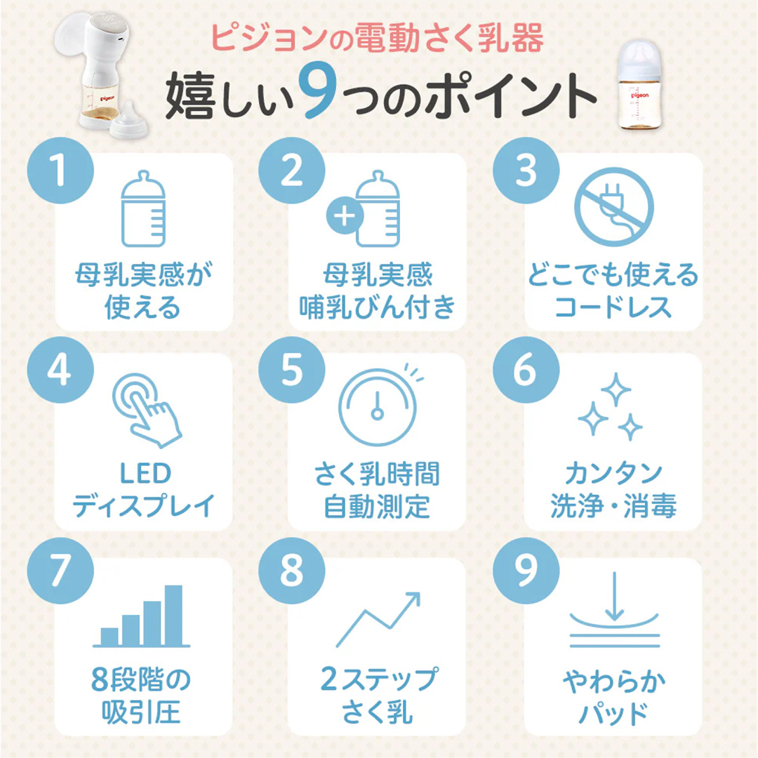 【 ピジョン 】 母乳アシスト さく乳器 電動 handy fit+（ハン