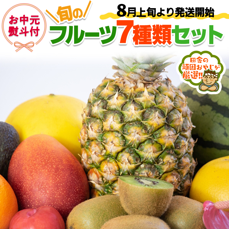 ＜お中元熨斗付＞旬のフルーツ7種類セット【令和6年8月上