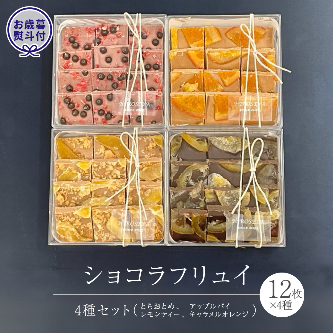 【 お歳暮 熨斗 付】 ショコラ フリュイ 4種セット（ とちお