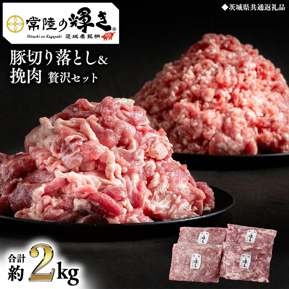 【 常陸の輝き 】 豚 切り落とし＆挽肉 贅沢セット 各500g×2
