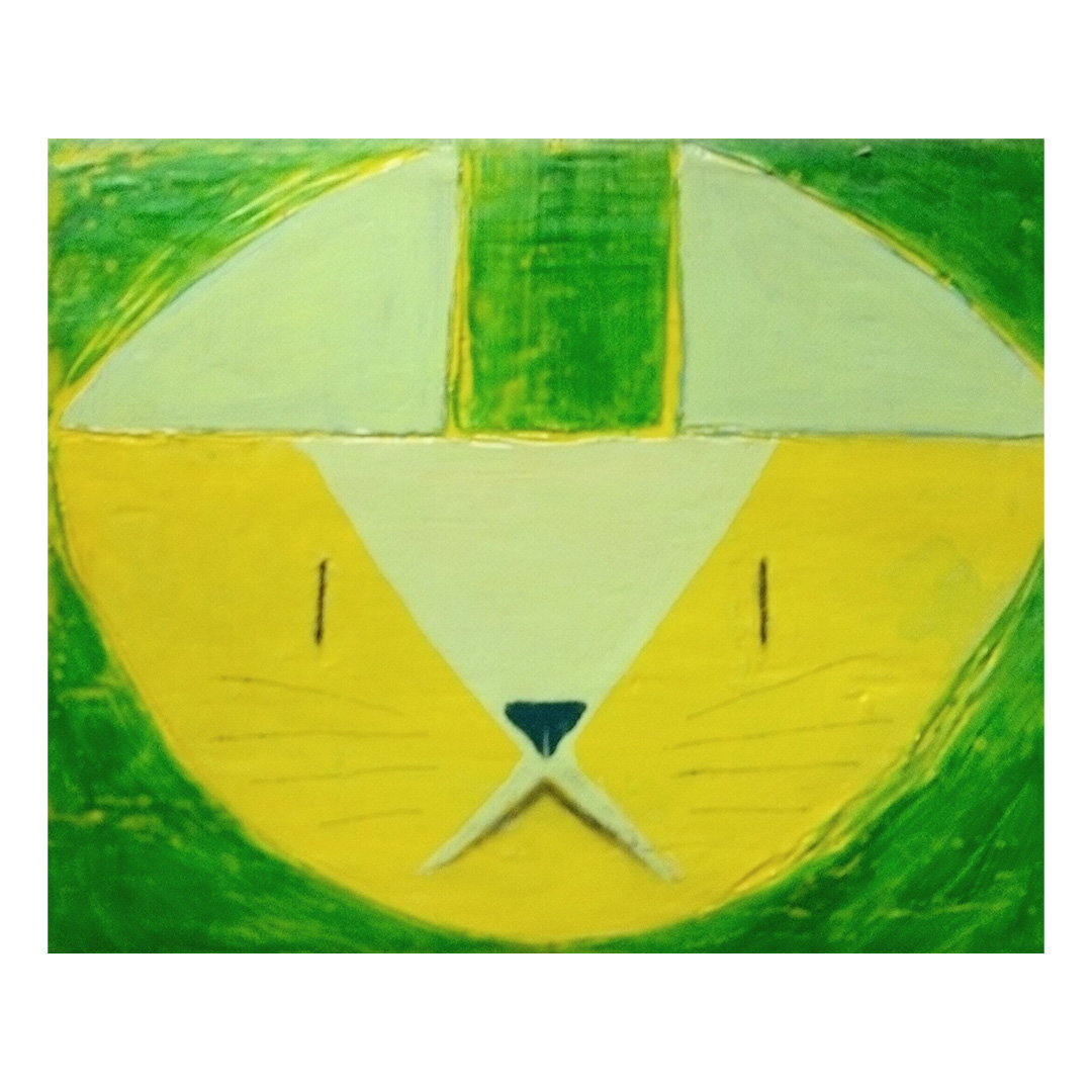 【 限定 1点 】ネコフラッグ 絵画 絵 アート アトリエ 飛動