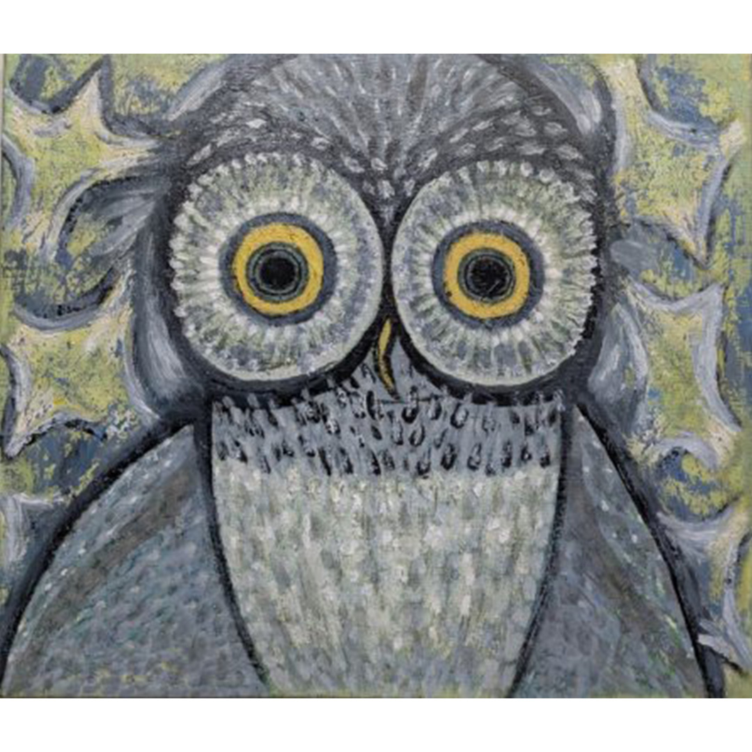 【 限定 1点 】ふくろう 絵画 絵 アート アトリエ 飛動庵 [BG