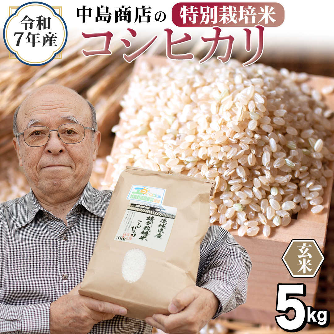 ＜ 新米 ＞ 令和7年産 茨城県産 玄米 特別栽培米 コシヒカリ