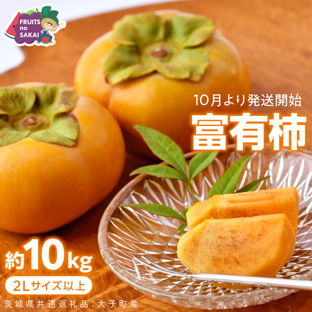 富有柿 2L以上 約10kg【2026年10月より発送開始】（茨城県共通