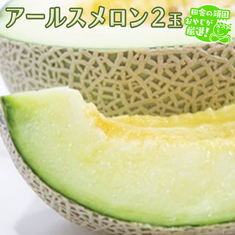 アールスメロン 2個 田舎の頑固おやじが厳選！ メロン ギフ
