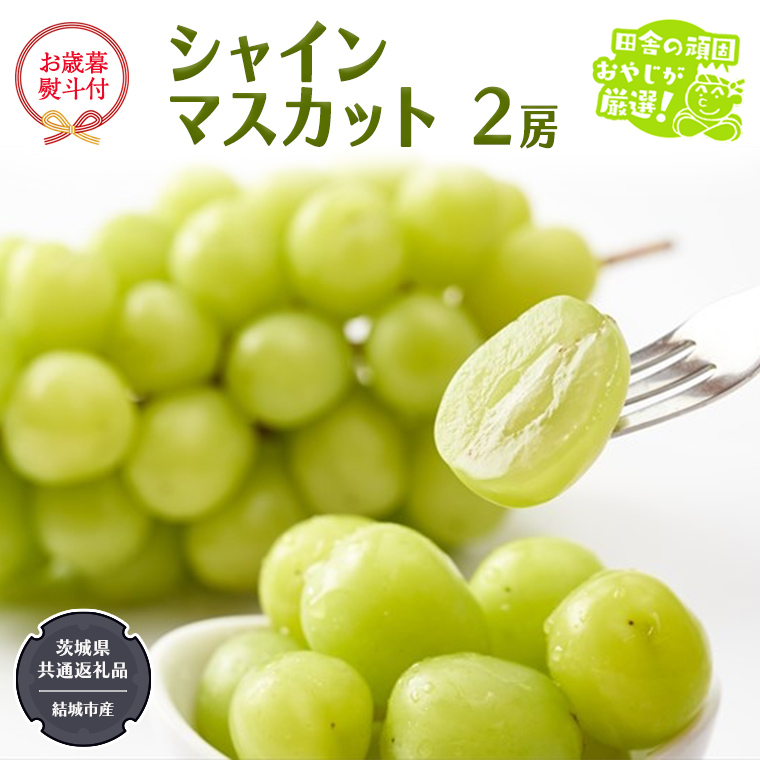 【お歳暮 熨斗付】 シャインマスカット 2房 【2025年12月より