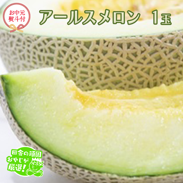 【お中元 熨斗付】 アールスメロン 1個 【令和6年7月より発