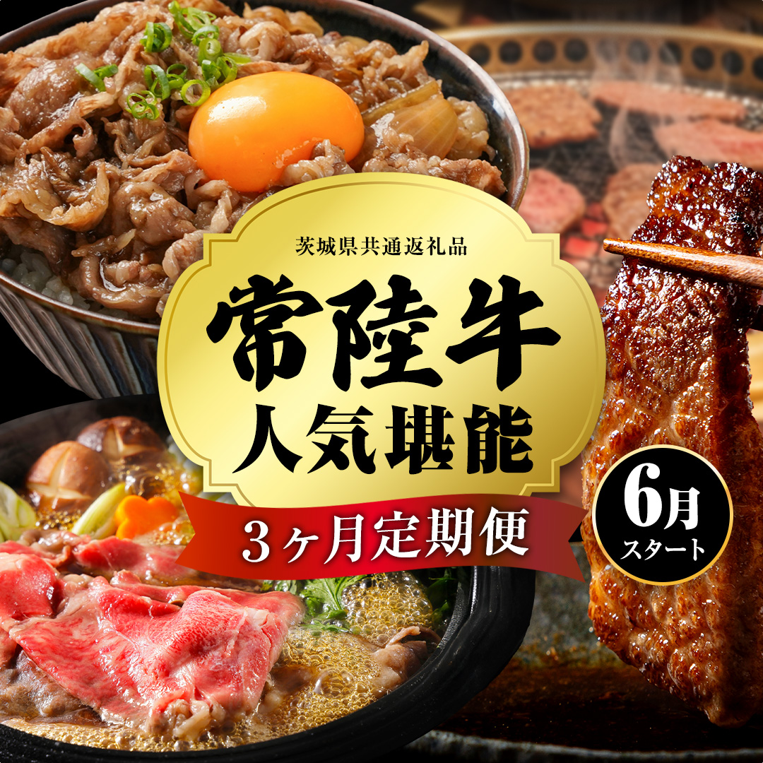 【 令和8年6月スタート 】【 定期便 全3回 】 常陸牛 人気 3