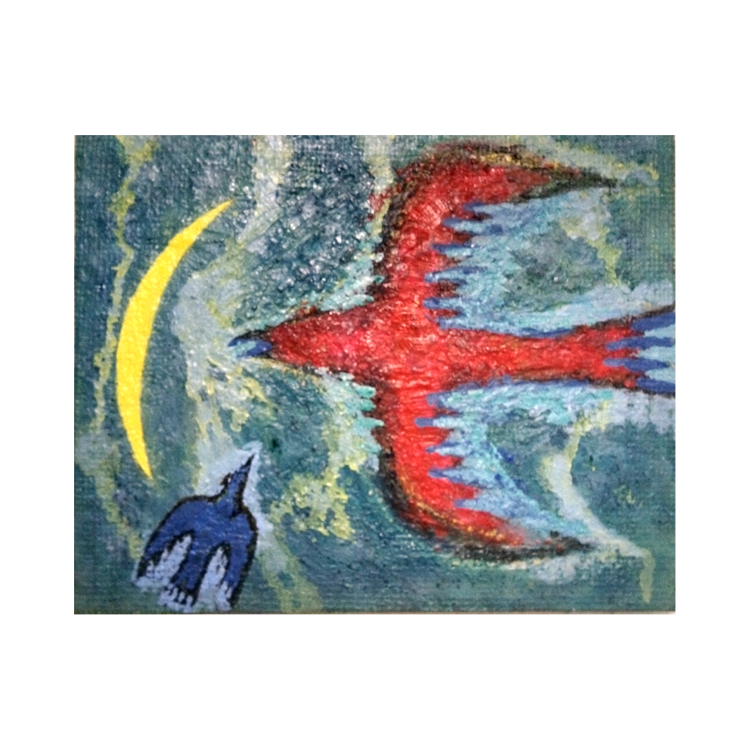 【 限定 1点 】さまよう鳥 絵画 絵 アート アトリエ 飛動庵 [