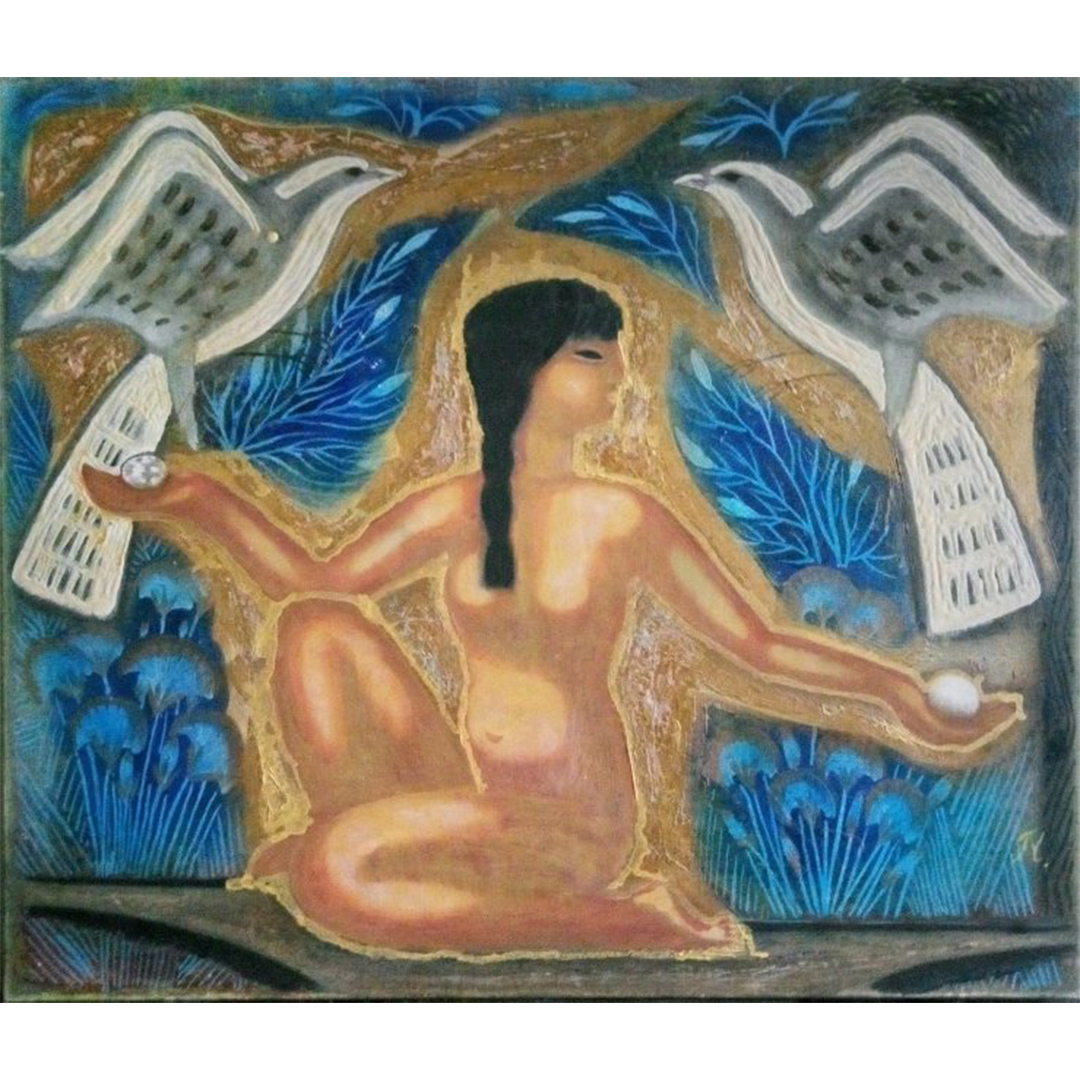 【 限定 1点 】捧げる?絵画 絵 アート アトリエ 飛動庵 [BG90-