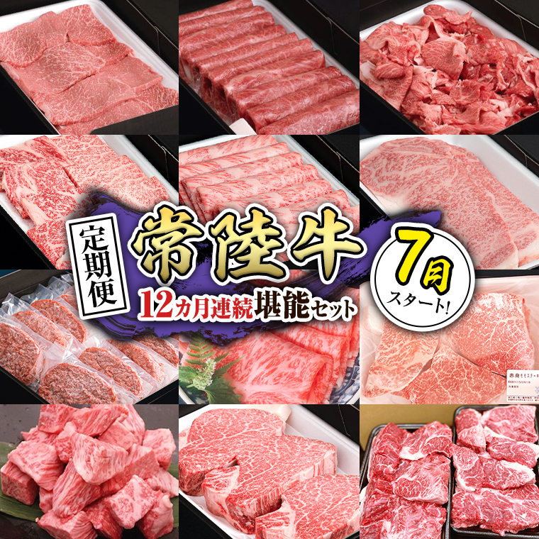 【定期便】【令和7年7月スタート】【全12回】『常陸牛』人