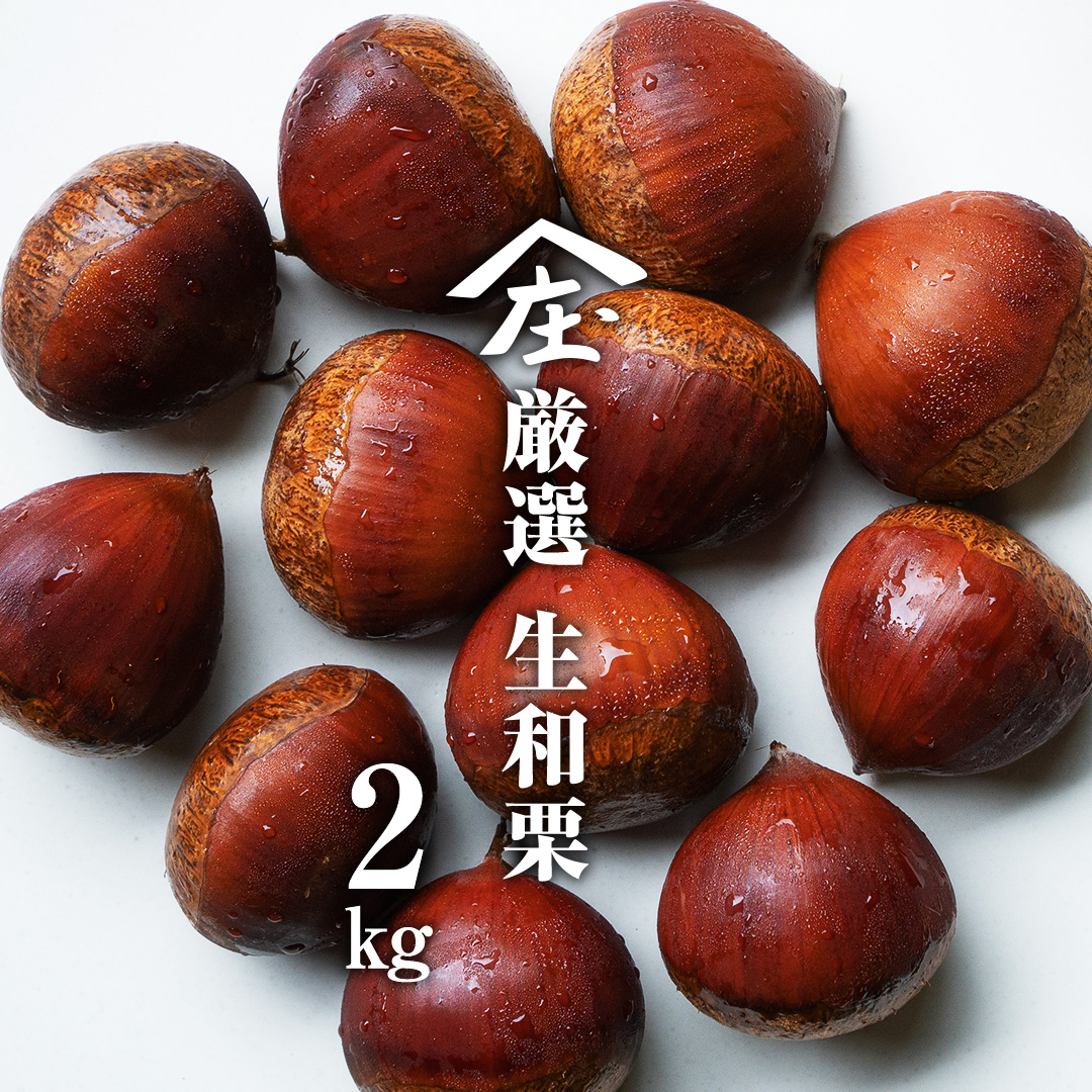厳選 生和栗 2kg 【庄七農園】 栗 果樹 生栗 栗ご飯 渋皮煮