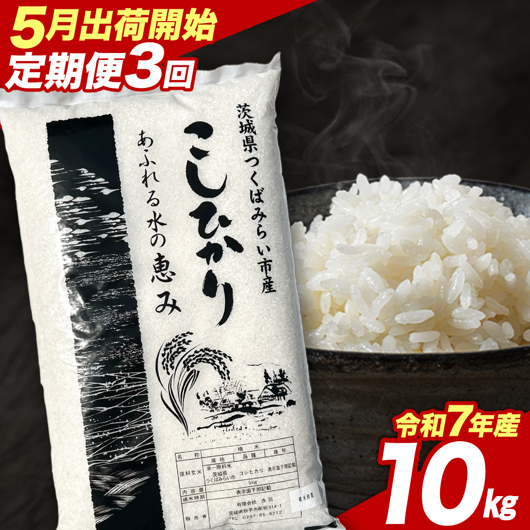 【 定期便（5～7月出荷）】 コシヒカリ 10kg ×3回 令和7年産