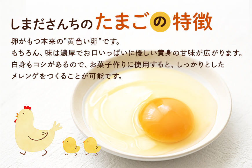 しまださんちのたまご 30個 (27個＋割れ補償3個) 鶏卵 卵 たまご タマゴ 玉子 こだわり 安心 安全 無着色 非遺伝子組換 健康 美容 ご飯 ごはん 68-A
