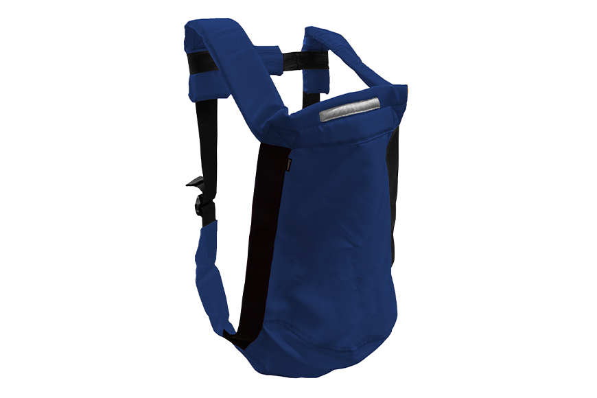 EVACKiDS 避難くん 介助用おんぶひも ネイビー 避難用 緊急 災害用 介護 防災用品 防炎 大人用 衝撃吸収 リフレクター ホイッスル 収納袋 74-CD