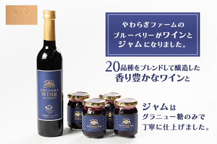 小美玉ブルーベリーワイン1本＆ブルーベリージャム4個セット 9-B