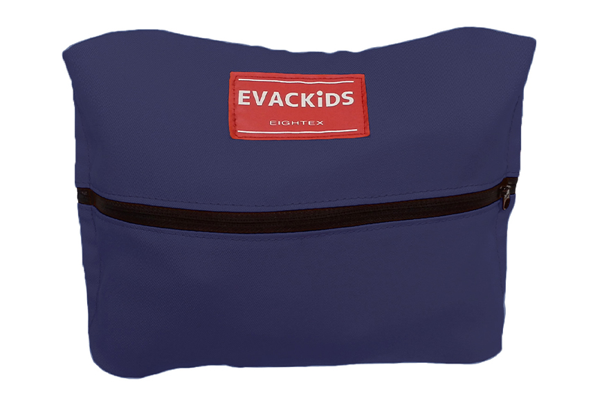 EVACKiDS 避難くん 避難用コンパクトキャリー ネイビー 避難用 緊急 災害用 保育 防災用品 防炎 抱っこ おんぶ 3歳まで リフレクター ホイッスル 74-CH