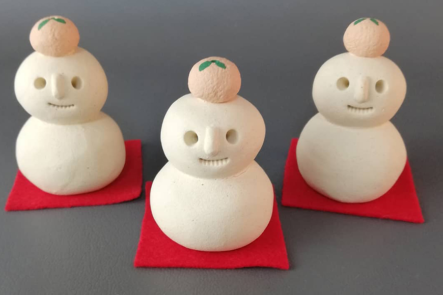 【数量限定】 鏡餅はにわ【はにわ堂】 はにわ 置物 インテリア 焼き物 焼物 ハンドメイド 手作り 鏡餅 正月 元旦 新年 年末 人気 81-C