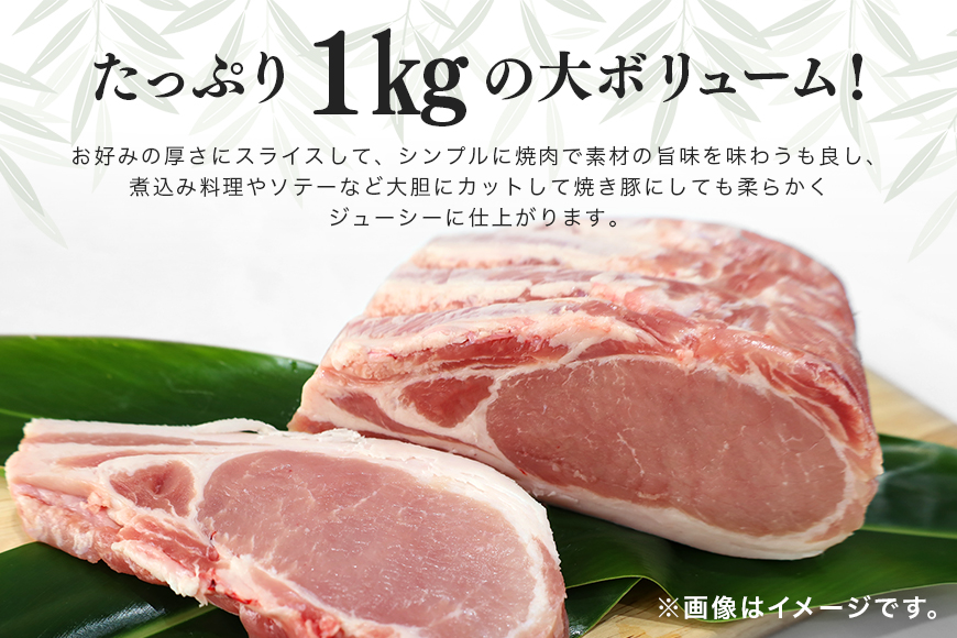ブランド豚「ばんぶぅ」肩ロースブロック 1kg 42-E
