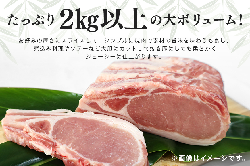 ブランド豚「ばんぶぅ」肩ロースブロック 1本（2kg以上） 42-F