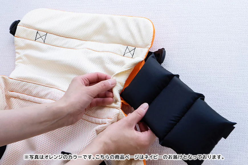 EVACKiDS 避難くん 新生児から使える避難用5WAYキャリー ネイビー 避難用 緊急 災害用 保育 防災用品 防炎 抱っこひも 新生児～3歳 リフレクター ホイッスル 74-CF