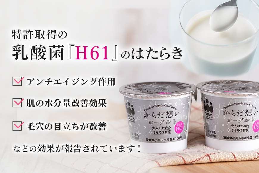 【定期便】H61乳酸菌「からだ想いヨーグルト」 20個×定期4回 1-O