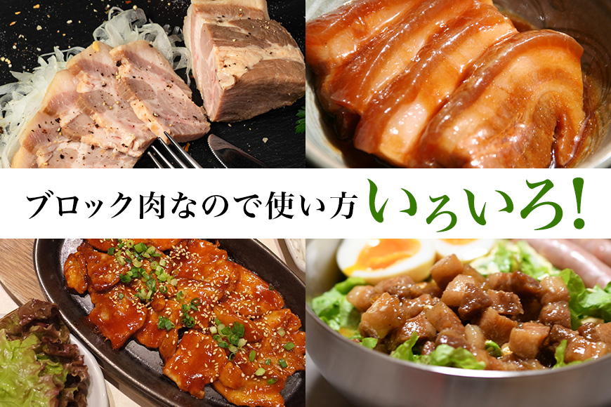 ブランド豚「ばんぶぅ」豚バラブロック 1kg 42-C