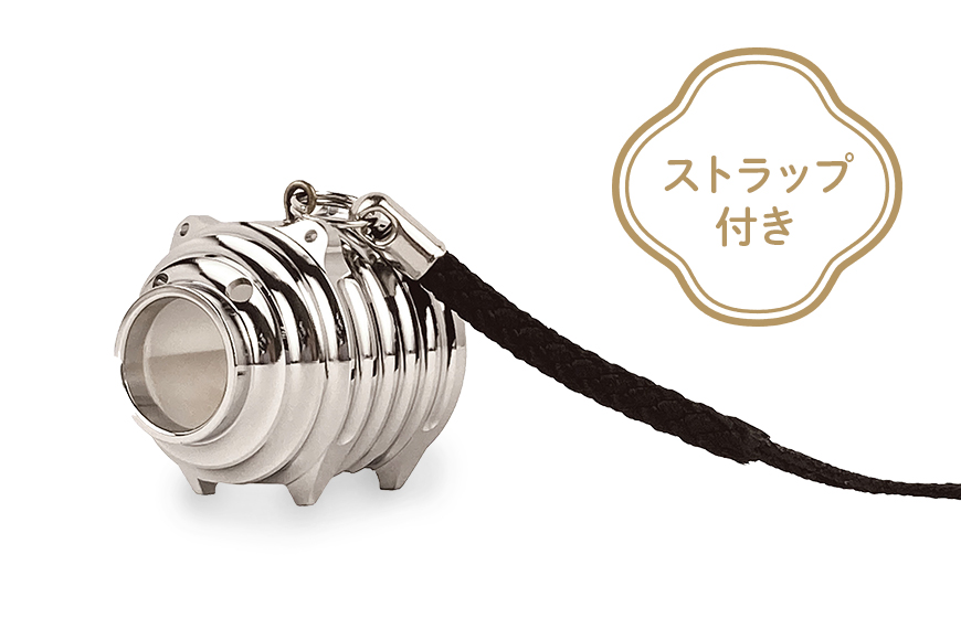 蚊取り線香型 銀豚 1個 ストラップ付き キーホルダー ストラップ 紐 付き かわいい 蚊取り線香 銀 豚 ミニ 子 ぶた ブタ 可愛い 85-I