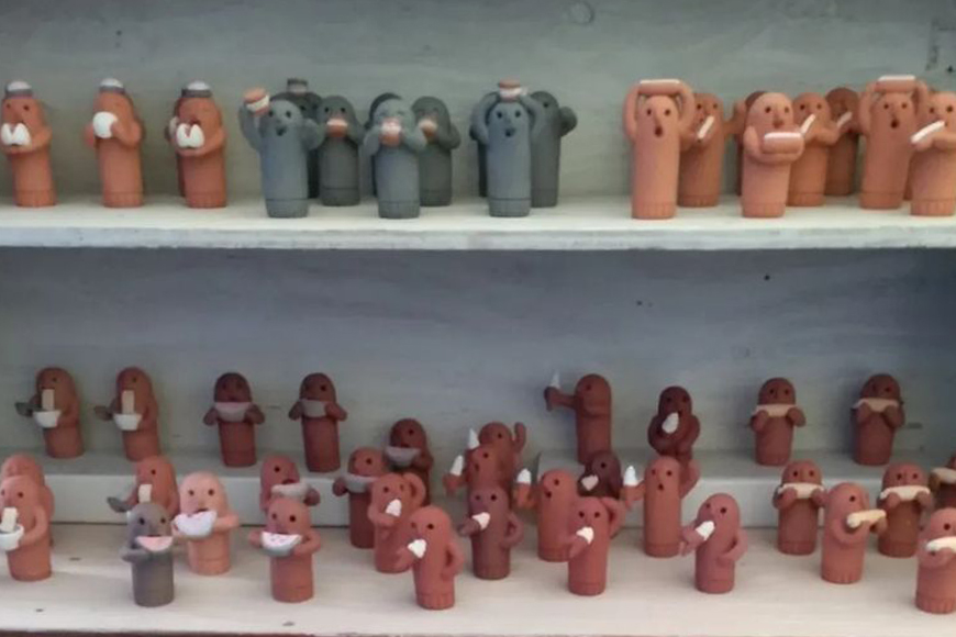 【数量限定】 鏡餅はにわ【はにわ堂】 はにわ 置物 インテリア 焼き物 焼物 ハンドメイド 手作り 鏡餅 正月 元旦 新年 年末 人気 81-C