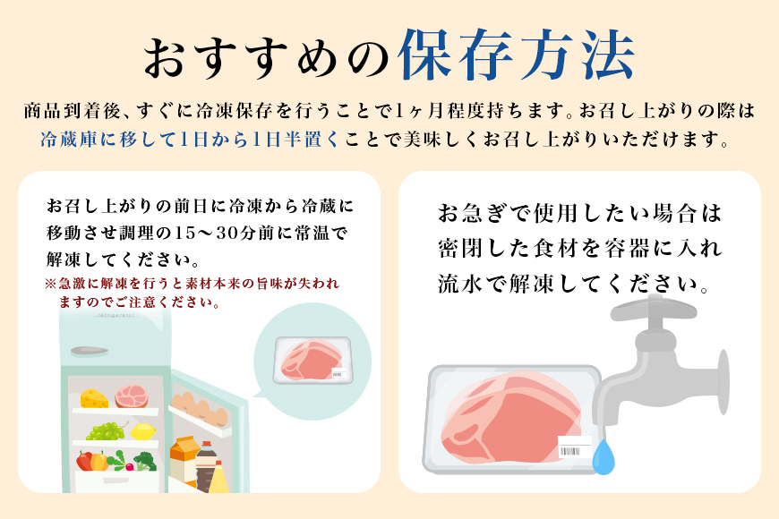 サンゴク豚 肩ロース1本（2.5kg～3kg）＆外モモ1本（3.5kg～4kg） 2-G